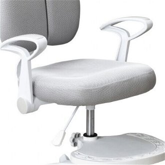 Rastúca stolička s podnožou a trakmi anais - sivá/biela 5