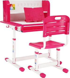 Rastúci detský stôl a stolička ALEXIS Ružová,Rastúci detský stôl a stolička ALEXIS Ružová