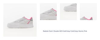 Reebok Club C Double GEO Cold Grey/ Cold Grey/ Atomic Pink 1