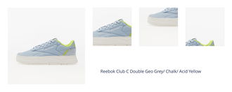 Reebok Club C Double Geo Grey/ Chalk/ Acid Yellow 1