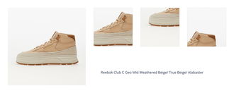 Reebok Club C Geo Mid Weathered Beige/ True Beige/ Alabaster 1