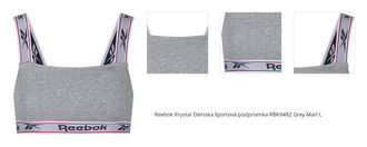 Reebok Krystal Dámska športová podprsenka RBK9482 Grey Marl L 1