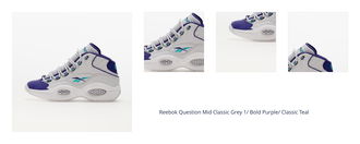 Reebok Question Mid Classic Grey 1/ Bold Purple/ Classic Teal 1