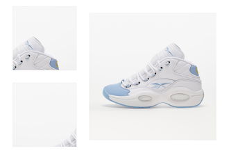 Reebok Question Mid Soft White/ Flux Blue/ Toxic Yellow 4