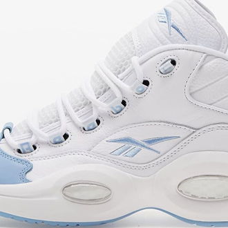 Reebok Question Mid Soft White/ Flux Blue/ Toxic Yellow 5