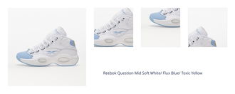 Reebok Question Mid Soft White/ Flux Blue/ Toxic Yellow 1