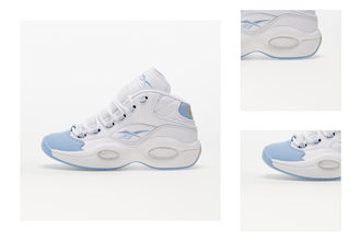 Reebok Question Mid Soft White/ Flux Blue/ Toxic Yellow 3