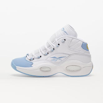 Reebok Question Mid Soft White/ Flux Blue/ Toxic Yellow 2