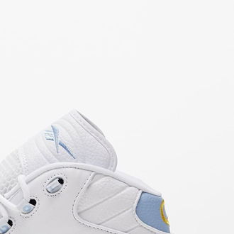 Reebok Question Mid Soft White/ Flux Blue/ Toxic Yellow 7