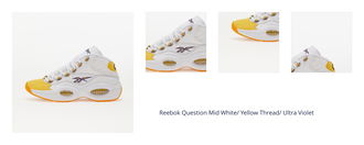 Reebok Question Mid White/ Yellow Thread/ Ultra Violet 1