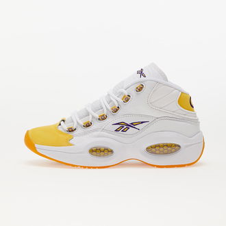 Reebok Question Mid White/ Yellow Thread/ Ultra Violet 2