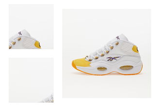 Reebok Question Mid White/ Yellow Thread/ Ultra Violet 4