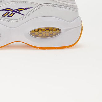 Reebok Question Mid White/ Yellow Thread/ Ultra Violet 9