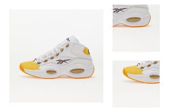 Reebok Question Mid White/ Yellow Thread/ Ultra Violet 3