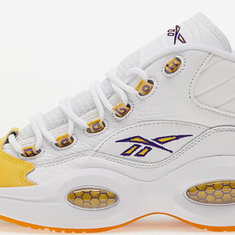 Reebok Question Mid White/ Yellow Thread/ Ultra Violet 5