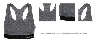 Reebok Simone Dámska športová podprsenka RBK9489 Grey Marl S 1