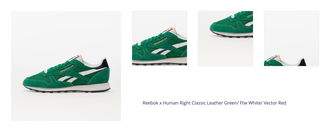 Reebok x Human Right Classic Leather Green/ Ftw White/ Vector Red 1