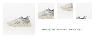 Reebok Zig Kinetica 3 Pure Grey 2/ Chalk/ Pure Grey 4 1