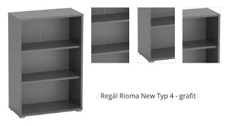 Regál Rioma New Typ 4 - grafit 1