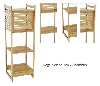Regál Selene Typ 2 - bambus 1