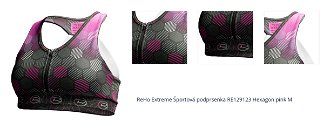 ReHo Extreme Športová podprsenka RE129123 Hexagon pink M 1