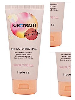 Reštrukturalizačná maska na poškodené vlasy Inebrya Ice Cream Keratin Restructuring Mask - 100 ml (771026351) + DARČEK ZADARMO 3
