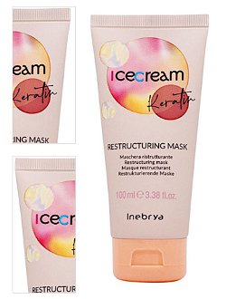 Reštrukturalizačná maska na poškodené vlasy Inebrya Ice Cream Keratin Restructuring Mask - 100 ml (771026351) + DARČEK ZADARMO 4