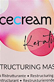 Reštrukturalizačná maska na poškodené vlasy Inebrya Ice Cream Keratin Restructuring Mask - 1000 ml (771026312) + darček zadarmo 5
