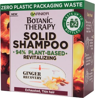Revitalizačný tuhý šampón Garnier Botanic Therapy Solid Shampoo Ginger Recovery - 60 g + darček zadarmo