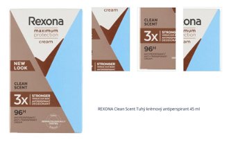REXONA Clean Scent Tuhý krémový antiperspirant 45 ml 1