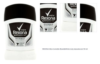 REXONA Men Invisible Black&White tuhý dezodorant 50 ml 1