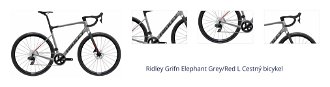 Ridley Grifn 12-Speed-Shimano GRX 800 2x12 Elephant Grey/Red L Shimano 2023 1