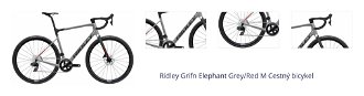 Ridley Grifn 12-Speed-Shimano GRX 800 2x12 Elephant Grey/Red M Shimano 2023 1