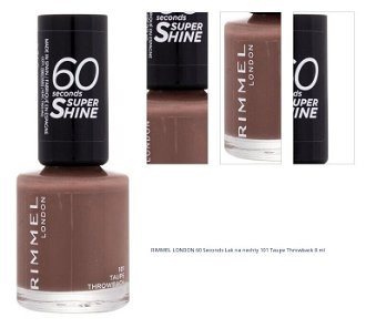 RIMMEL LONDON 60 Seconds Lak na nechty 101 Taupe Throwback 8 ml 1
