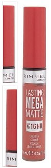 RIMMEL LONDON Lasting Mega Matte Tekutý rúž Coral Sass 7,4 ml 4