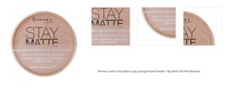 Rimmel London Stay Matte Long Lasting Pressed Powder 14g odtieň 002 Pink Blossom 1