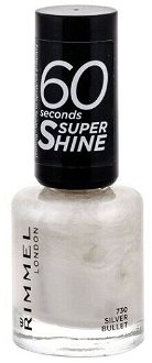 RIMMEL LONDON60 Seconds lak na nehty Super Shine 730 Silver Bullet 8 ml 2