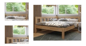 Rohová posteľ so zástenou vľavo Tema L 180x200 cm, prírodný buk% 4