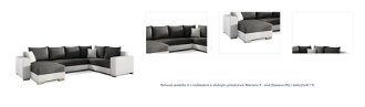 Rohová sedačka U s rozkladom a úložným priestorom Mariano P - sivá (Sawana 05) / biela (Soft 17) 1