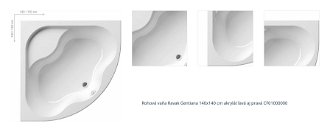 Rohová vaňa Ravak Gentiana 140x140 cm akrylát ľavá aj pravá CF01000000 1