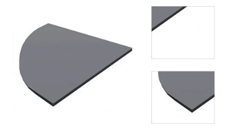 Rohový nadstavec k stolu Lift, šedý/hnedý% 3