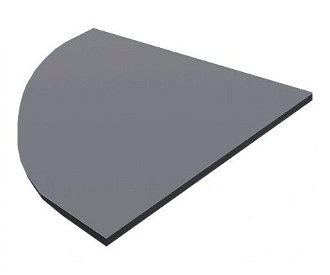 Rohový nadstavec k stolu Lift, šedý/hnedý% 2