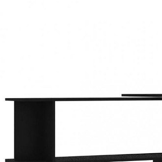 Rohový písací stôl s policami Dekorhome Čierna,Rohový písací stôl s policami Dekorhome Čierna 6