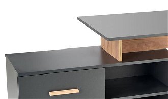 Rohový písací stôl so zásuvkami Sergio XL - antracit / dub wotan 6