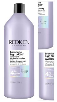 Rozjasňujúca starostlivosť pre blond vlasy Redken Blondage High Bright - 1000 ml + darček zadarmo 3