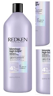 Rozjasňujúci šampón pre blond vlasy Redken Blondage High Bright - 1000 ml + darček zadarmo 3
