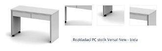 Rozkladací PC stolík Versal New - biela 1
