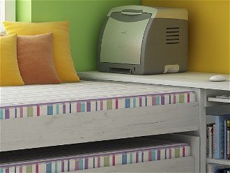Rozkladacia posteľ s roštom Kitty KIT-07 90 - craft biely / grafit 7