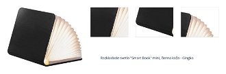Rozkladacie svetlo "Smart Book" mini, čierna koža - Gingko 1