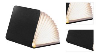 Rozkladacie svetlo "Smart Book" mini, čierna koža - Gingko 3
